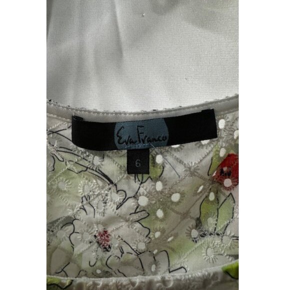 Eva Franco Anthropologie Cotton Eyelet  Floral Summer Midi Dress - Picture 4 of 4